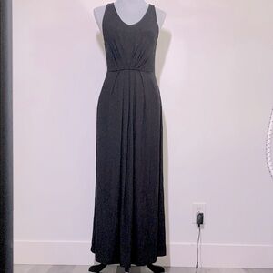 ADRIENNE Vittadini Elegant Black Maxi Dress Pockets Women’s Size S